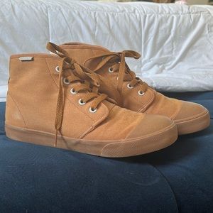 Bangs brand high tops.